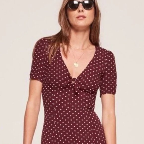 Reformation Irene Dress in Polka Dot (0, XS) - Picture 9 of 10
